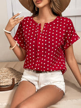 Load image into Gallery viewer, Polka Dot Batwing Sleeve Blouse
