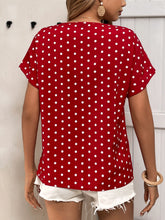 Load image into Gallery viewer, Polka Dot Batwing Sleeve Blouse
