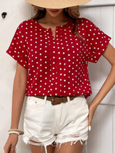 Load image into Gallery viewer, Polka Dot Batwing Sleeve Blouse
