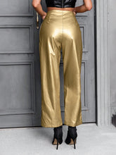 Load image into Gallery viewer, Metallic Straight Leg Pants