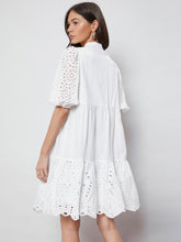 Load image into Gallery viewer, Puff Sleeve Schiffy Smock Dress Without Belt
