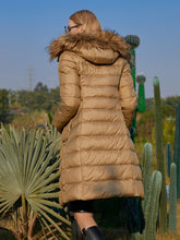 Load image into Gallery viewer, Fuzzy Trim Hooded Puff Winter Coat
