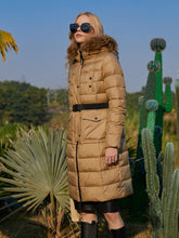 Load image into Gallery viewer, Fuzzy Trim Hooded Puff Winter Coat
