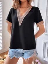 Load image into Gallery viewer, Contrast Guipure Lace Blouse
