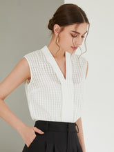 Load image into Gallery viewer, Mesh Insert Sleeveless Blouse
