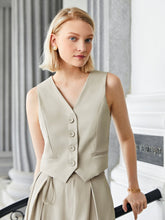 Load image into Gallery viewer, Button Front Vest Blazer
