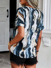 Load image into Gallery viewer, Marble Print Batwing Sleeve Blouse
