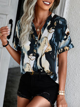Load image into Gallery viewer, Marble Print Batwing Sleeve Blouse

