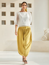 Load image into Gallery viewer, Flounce Sleeve Top &amp; Paperbag Waist Tie Front Pants
