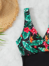 Load image into Gallery viewer, Random Tropical Print Knot Side One Piece Swimsuit
