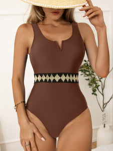 Geo Graphic V Wired One Piece Swimsuit
