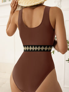 Geo Graphic V Wired One Piece Swimsuit