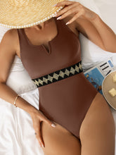 Load image into Gallery viewer, Geo Graphic V Wired One Piece Swimsuit
