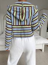 Load image into Gallery viewer, Striped Drawstring Hooded Cardigan
