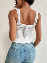 Load image into Gallery viewer, Knot Front Ruffle Trim Cami Knit Top
