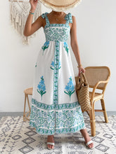 Load image into Gallery viewer, Floral Print Tie Shoulder Slit Hem Cami Dress
