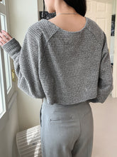 Load image into Gallery viewer, Pointelle Knit Open Front Crop Cardigan Without Cami Top
