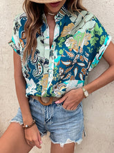 Load image into Gallery viewer, Paisley &amp; Floral Print Dolman Sleeve Popover Blouse
