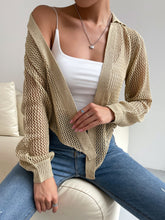 Load image into Gallery viewer, Pointelle Knit Knot Front Cardigan
