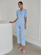 Load image into Gallery viewer, Sollinarry Flap Detail Button Front Shirt &amp; Pants Set
