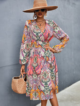 Load image into Gallery viewer, Floral Print Wrap Knot Side Dress
