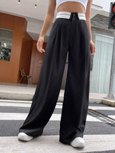 Load image into Gallery viewer, High Waist Plicated Detail Wide Leg Pants
