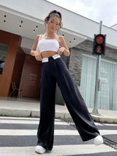 Load image into Gallery viewer, High Waist Plicated Detail Wide Leg Pants

