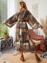 Load image into Gallery viewer, Paisley &amp; Geo Print Batwing Sleeve Dress
