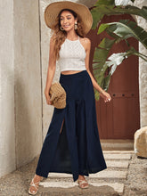 Load image into Gallery viewer, Solid Crop Cami Top &amp; Split Thigh Pants Set
