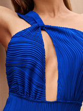 Load image into Gallery viewer, Cut Out Textured One Shoulder One Piece Swimsuit
