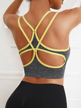 Load image into Gallery viewer, Cut Out Contrast Binding Sports Bra
