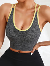 Load image into Gallery viewer, Cut Out Contrast Binding Sports Bra
