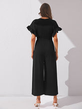 Load image into Gallery viewer, Flounce Sleeve Wide Leg Jumpsuit
