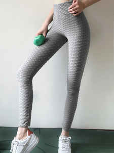 Scrunch Butt Honeycomb Textured Sports Leggings