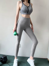 Load image into Gallery viewer, Scrunch Butt Honeycomb Textured Sports Leggings
