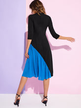 Load image into Gallery viewer, Two Tone Mock Neck Dress
