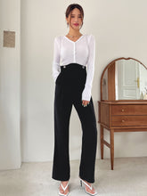 Load image into Gallery viewer, Pearls Chain Detail Slant Pocket Pants
