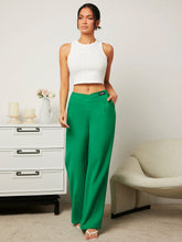Load image into Gallery viewer, Letter Patched Detail Wide Leg Pants
