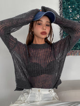 Load image into Gallery viewer, Mock Neck Drop Shoulder Sweater Without Bra
