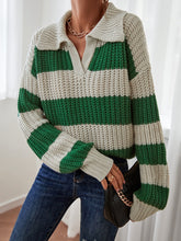 Load image into Gallery viewer, Color Block Drop Shoulder Sweater
