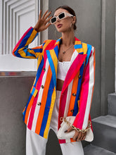 Load image into Gallery viewer, Random Color Block Double Breasted Blazer
