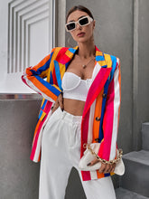 Load image into Gallery viewer, Random Color Block Double Breasted Blazer
