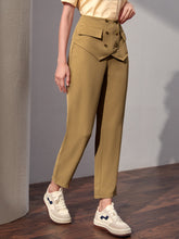 Load image into Gallery viewer, Flap Detail Button Front Pants
