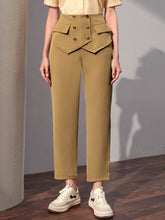 Load image into Gallery viewer, Flap Detail Button Front Pants

