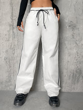 Load image into Gallery viewer, Contrast Binding Drawstring Waist Pants
