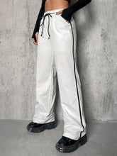 Load image into Gallery viewer, Contrast Binding Drawstring Waist Pants
