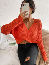 Load image into Gallery viewer, Twist Front Drop Shoulder Sweater
