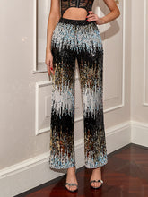 Load image into Gallery viewer, High Waist Sequin Wide Leg Pants
