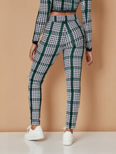 Load image into Gallery viewer, Plaid Print Skinny Pants

