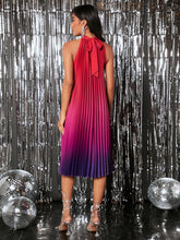 Load image into Gallery viewer, Ombre Pleated Halter Dress
